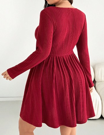 Rochie scurta SHEIN CURVE, rosu