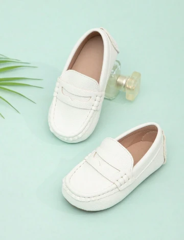 Mocasini Shein Kids, alb