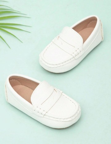 Mocasini Shein Kids, alb