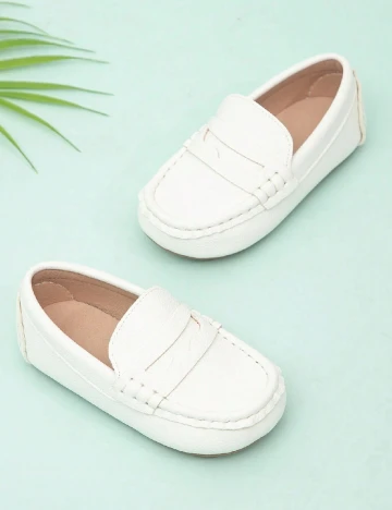 Mocasini Shein Kids, alb