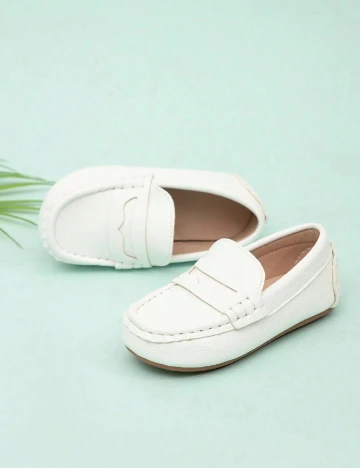 Mocasini Shein Kids, alb