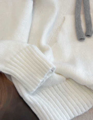 Hanorac SHEIN, gri/alb