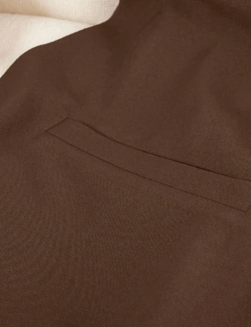 Fusta SHEIN CURVE, maro/alb