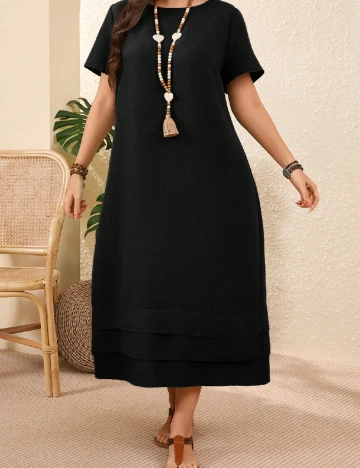 Rochie medie Emery Rose Curve, negru