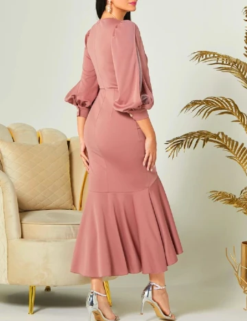 Rochie lunga SHEIN, roz pudra