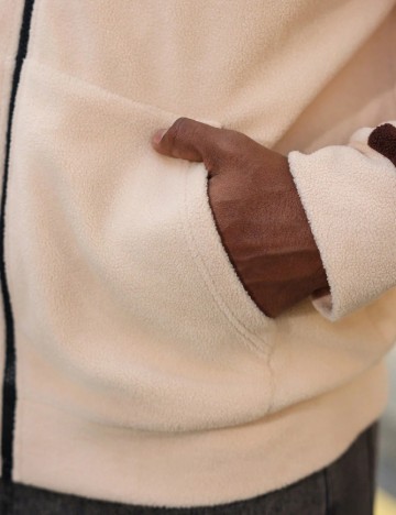 Hanorac SHEIN Plus Size Men, maro/crem