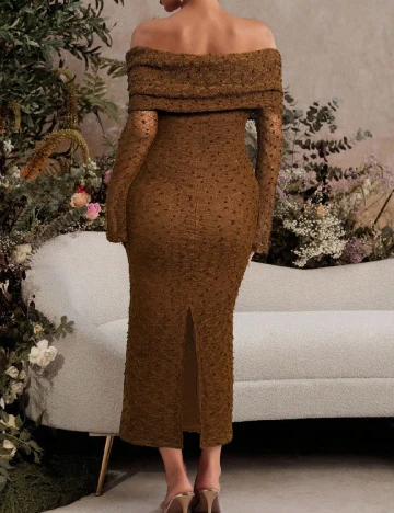 Rochie lunga SHEIN Maternity, maro