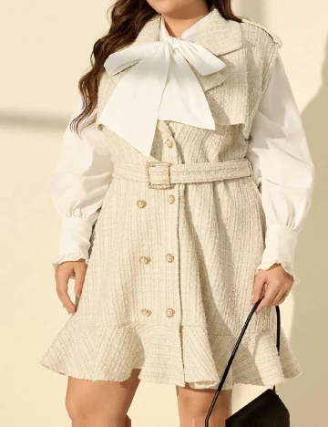 Rochie scurta SHEIN CURVE, bej