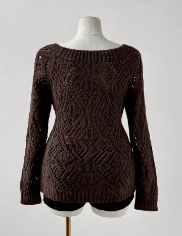 Pulover SHEIN CURVE, maro