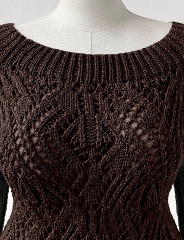 Pulover SHEIN CURVE, maro