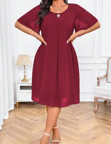 
						Rochie medie SHEIN CURVE, pruna