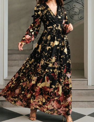 Rochie lunga Anewsta, mix culori