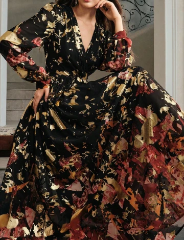 Rochie lunga Anewsta, mix culori