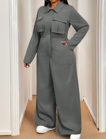 Salopeta SHEIN CURVE, gri