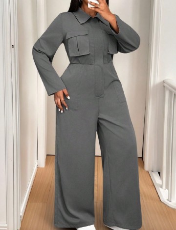 Salopeta SHEIN CURVE, gri