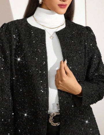 Jacheta SHEIN CURVE, negru