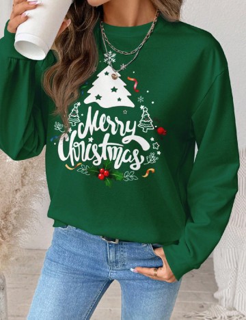 Bluza Oversize SHEIN, verde