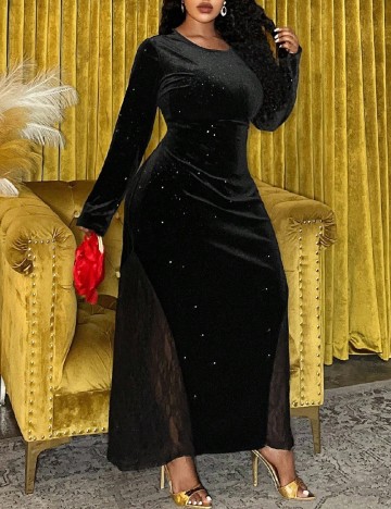 
						Rochie lunga SHEIN CURVE, negru