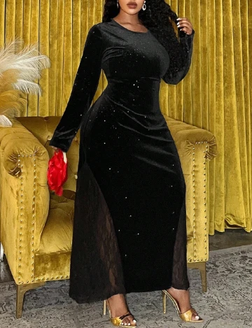 Rochie lunga SHEIN CURVE, negru