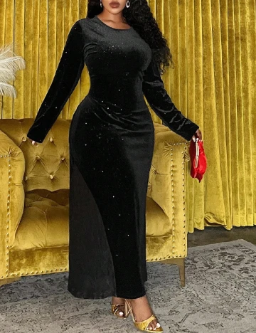 Rochie lunga SHEIN CURVE, negru