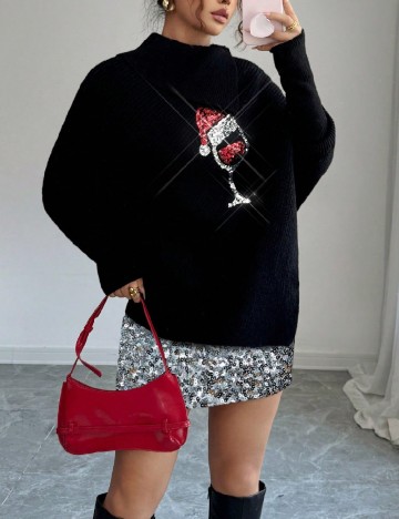 Pulover SHEIN, negru