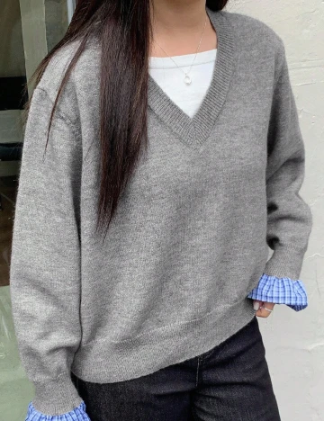 Bluza Dazy Plus Size, gri