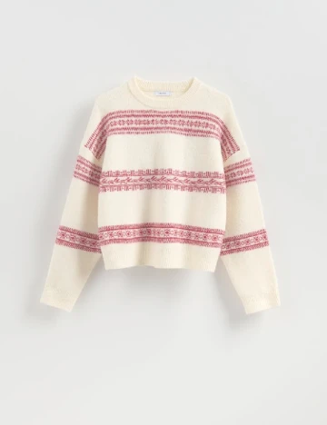 Pulover Reserved, ecru