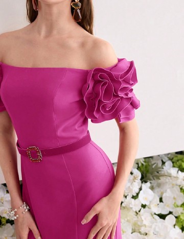 Rochie lunga MOTF, roz