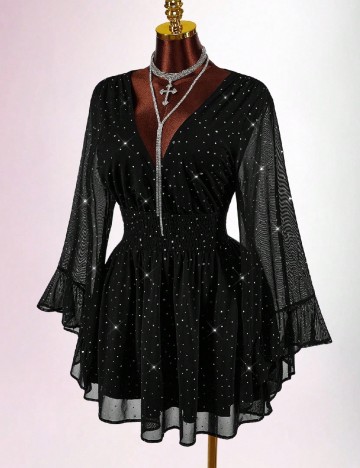 Rochie scurta SHEIN CURVE, negru