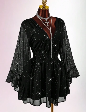 Rochie scurta SHEIN CURVE, negru