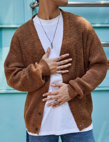 Cardigan SHEIN, maro