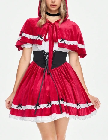 Compleu Romwe, rosu/alb