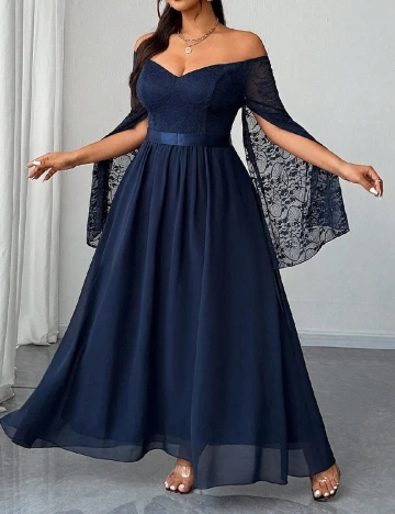 Rochie lunga SHEIN CURVE, bleumarin