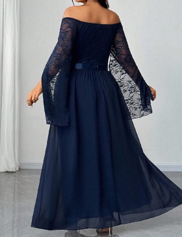 Rochie lunga SHEIN CURVE, bleumarin