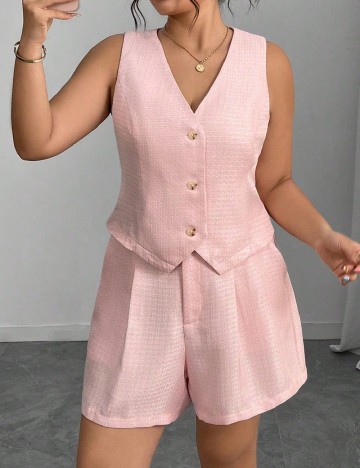 
						Compleu SHEIN CURVE, roz