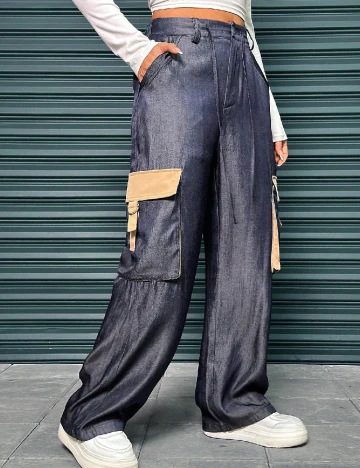 Pantaloni SHEIN, albastru