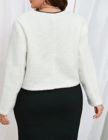 Jacheta SHEIN CURVE, alb