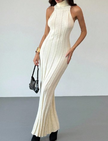 Rochie lunga SHEIN, crem