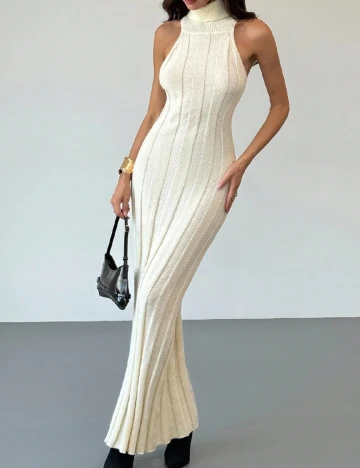 Rochie lunga SHEIN, crem