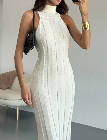 Rochie lunga SHEIN, crem