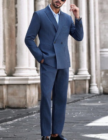 
						Costum SHEIN, albastru