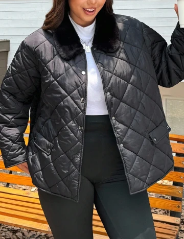 Geaca SHEIN CURVE, negru