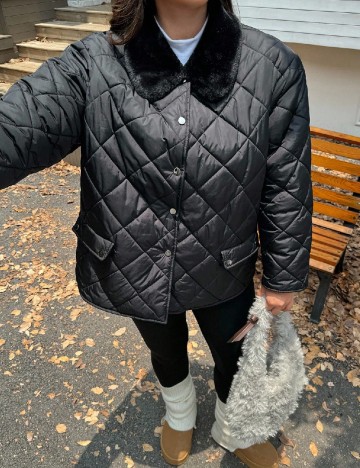 Geaca SHEIN CURVE, negru