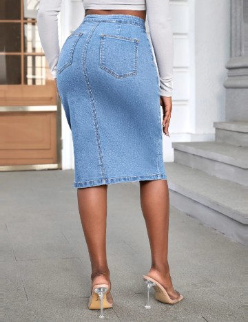 Fusta SHEIN, albastru
