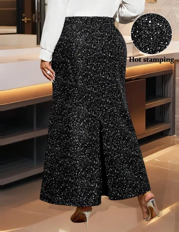 Fusta SHEIN CURVE, negru