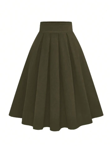 Fusta SHEIN CURVE, verde