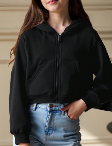 Hanorac Shein Kids, negru