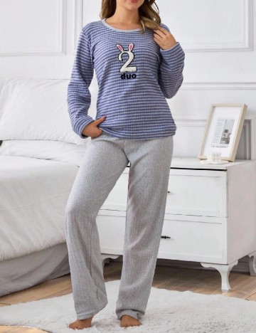 
						Pijama SHEIN, gri/mov