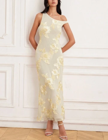 Rochie lunga Aveloria, galben