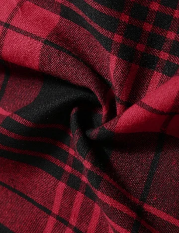 Camasa SHEIN Plus Size Men, rosu/negru